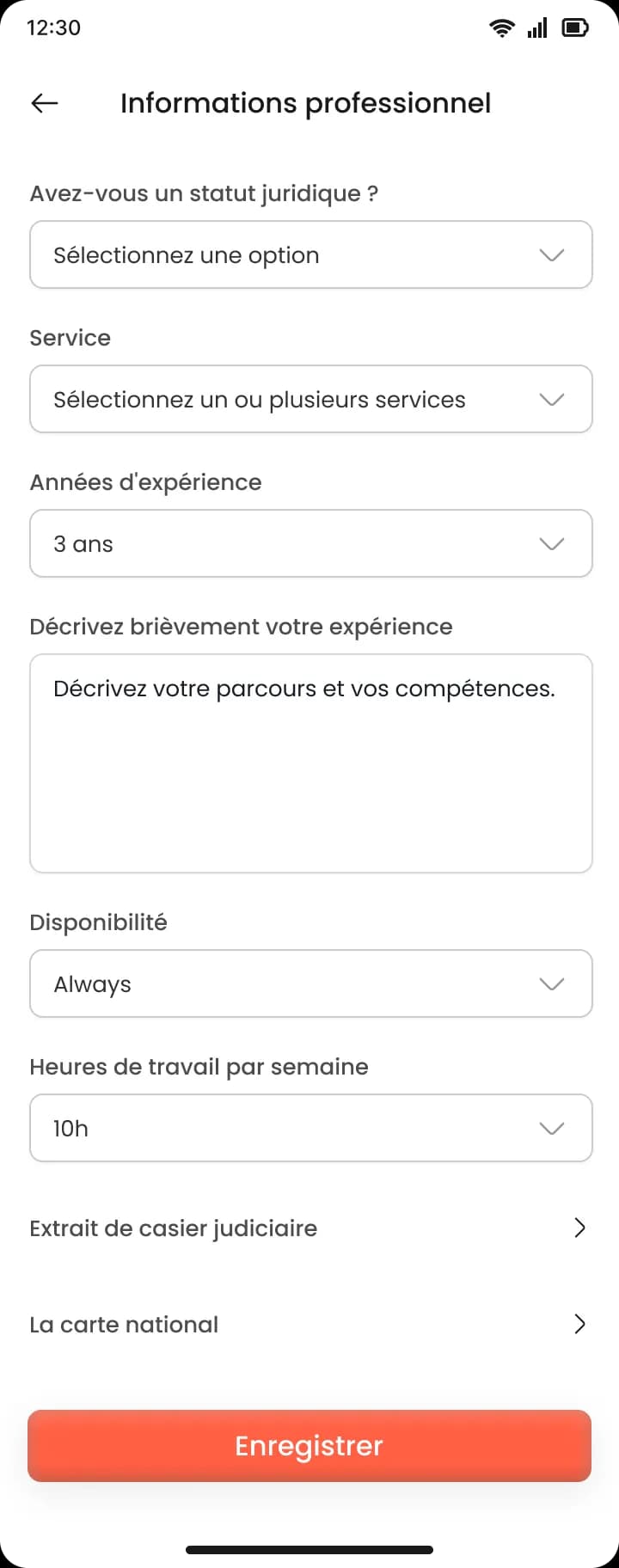 Configurez votre profil